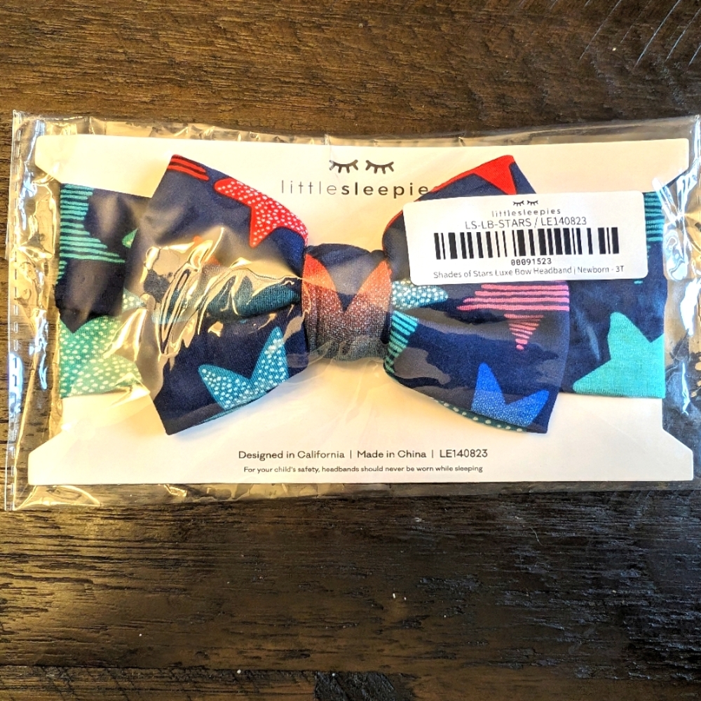 Little Sleepies Shades of Stars Luxe Headband Brand New
